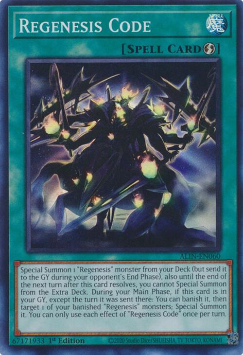 Regenesis Code [ALIN-EN060] Super Rare | Shuffle n Cut Hobbies & Games