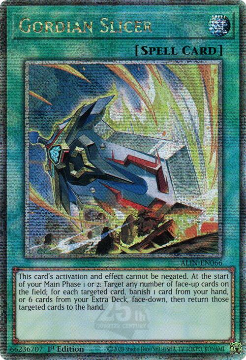 Gordian Slicer [ALIN-EN066] Quarter Century Secret Rare | Shuffle n Cut Hobbies & Games