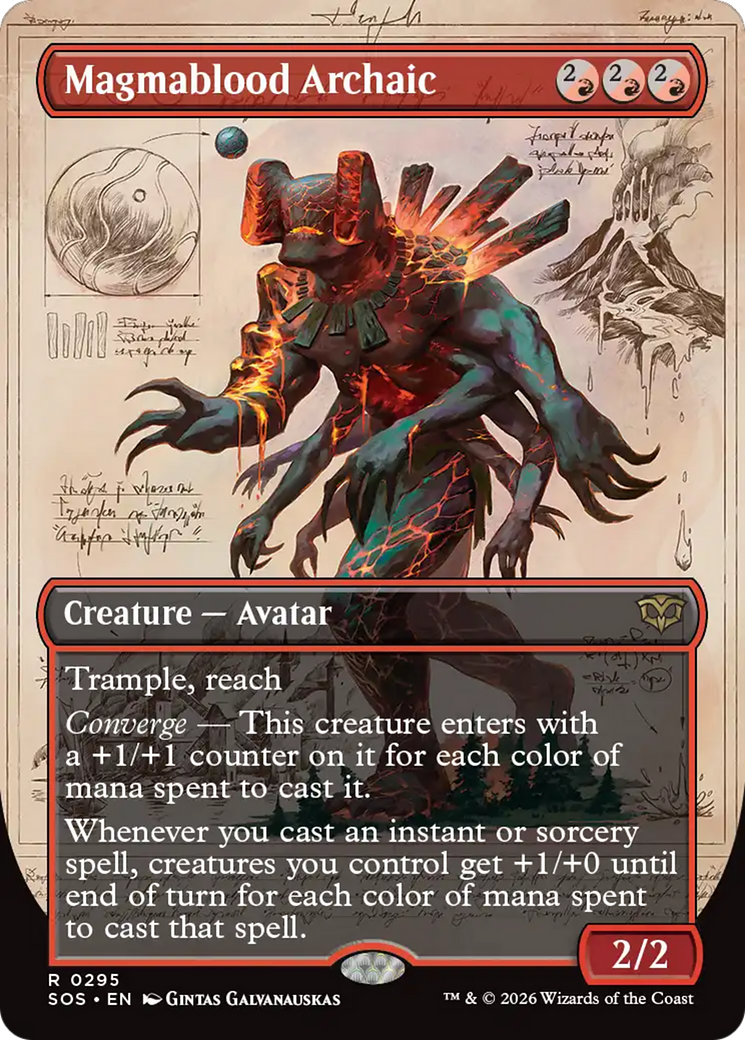 Magmablood Archaic (Borderless) [Secrets of Strixhaven] | Shuffle n Cut Hobbies & Games