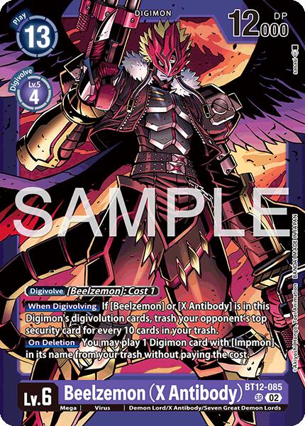 Beelzemon [BT12-085] (X Antibody) (Limited Card Pack -Billion Bullet-) [Limited Card Pack -Billion Bullet-] | Shuffle n Cut Hobbies & Games