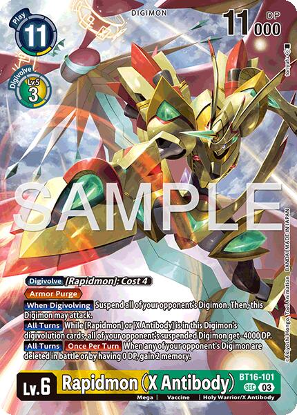 Rapidmon [BT16-101] (X Antibody) (Limited Card Pack -Billion Bullet-) [Limited Card Pack -Billion Bullet-] | Shuffle n Cut Hobbies & Games