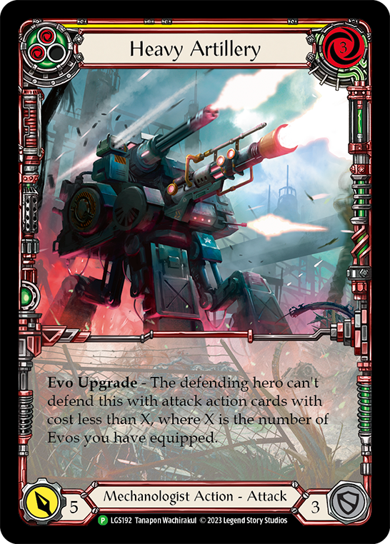 Heavy Artillery (Yellow) [LGS192] (Promo)  Rainbow Foil | Shuffle n Cut Hobbies & Games