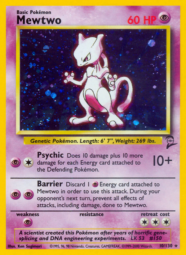 Mewtwo (10/130) [Base Set 2] | Shuffle n Cut Hobbies & Games