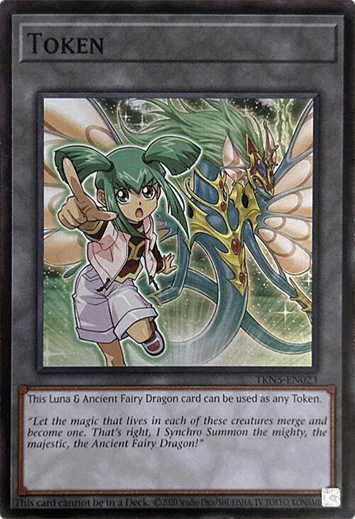 Token (Luna & Ancient Fairy Dragon) [TKN5-EN023] Super Rare | Shuffle n Cut Hobbies & Games