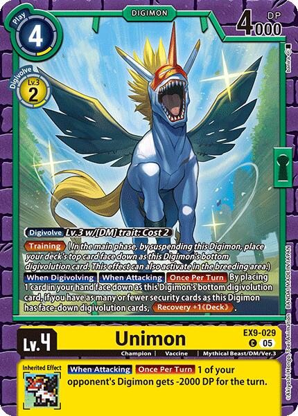 Unimon [EX9-029] [Versus Monsters] | Shuffle n Cut Hobbies & Games