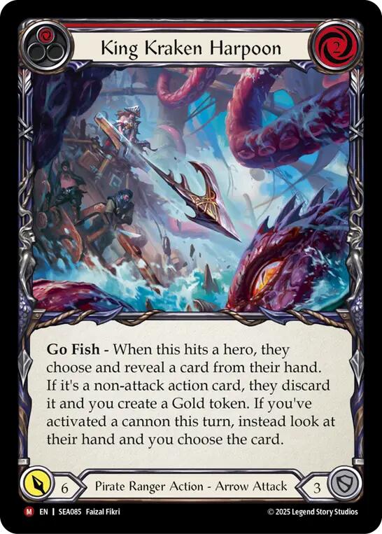 King Kraken Harpoon (Rainbow Foil) [SEA085] (High Seas)  Rainbow Foil | Shuffle n Cut Hobbies & Games