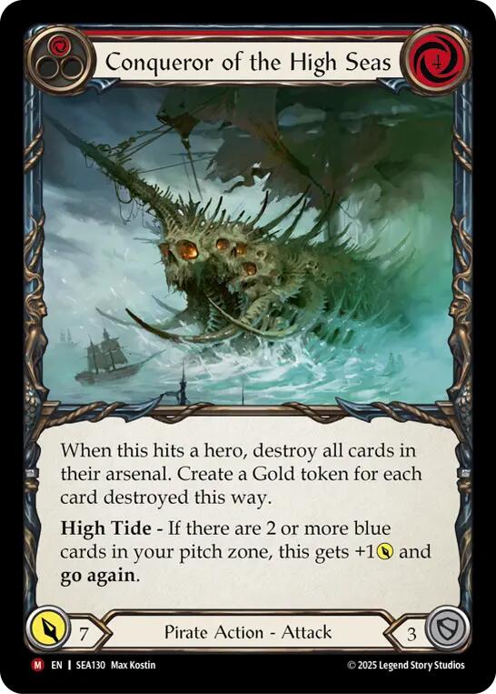 Conqueror of the High Seas (Rainbow Foil) [SEA130] (High Seas)  Rainbow Foil | Shuffle n Cut Hobbies & Games