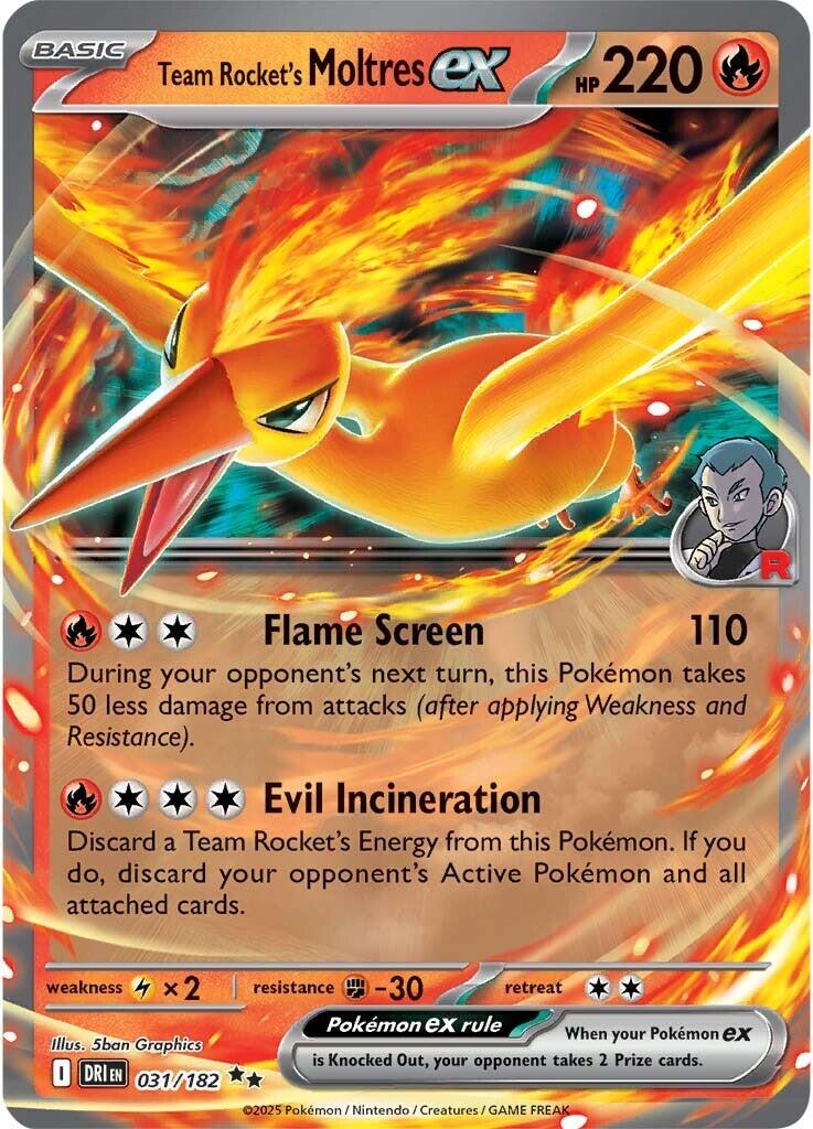 Team Rocket's Moltres ex (031/182) [Scarlet & Violet: Destined Rivals] | Shuffle n Cut Hobbies & Games