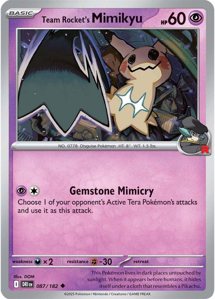 Team Rocket's Mimikyu (087/182) [Scarlet & Violet: Destined Rivals] | Shuffle n Cut Hobbies & Games