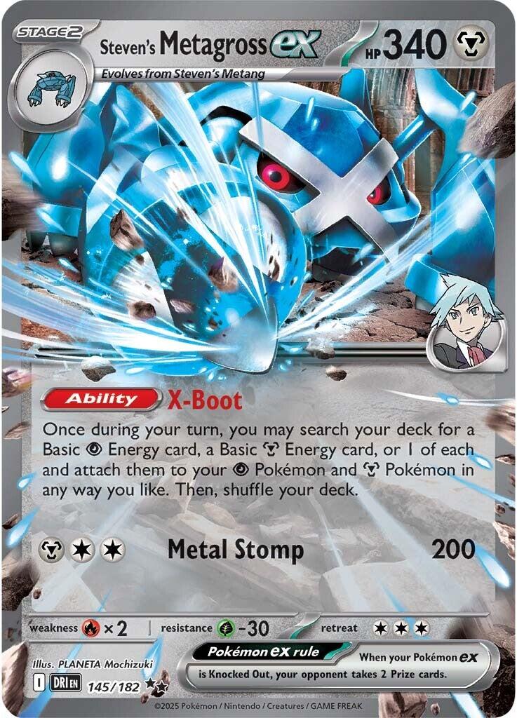 Steven's Metagross ex (145/182) [Scarlet & Violet: Destined Rivals] | Shuffle n Cut Hobbies & Games