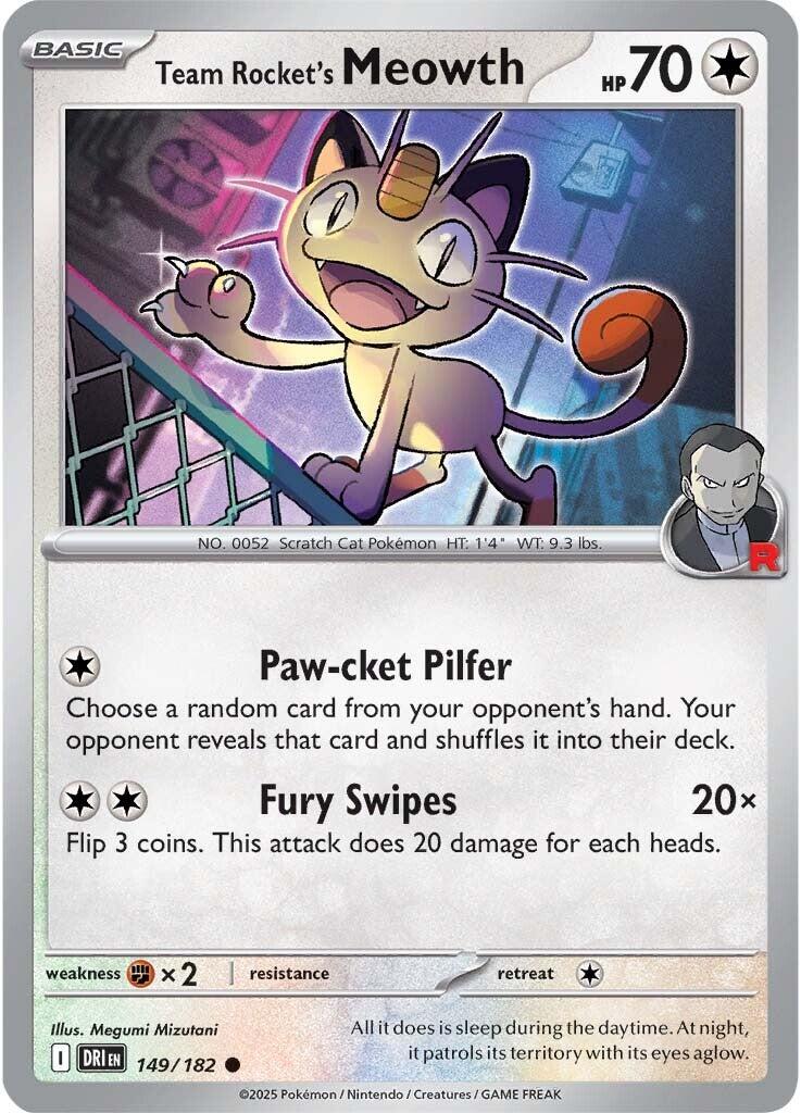 Team Rocket's Meowth (149/182) [Scarlet & Violet: Destined Rivals] | Shuffle n Cut Hobbies & Games