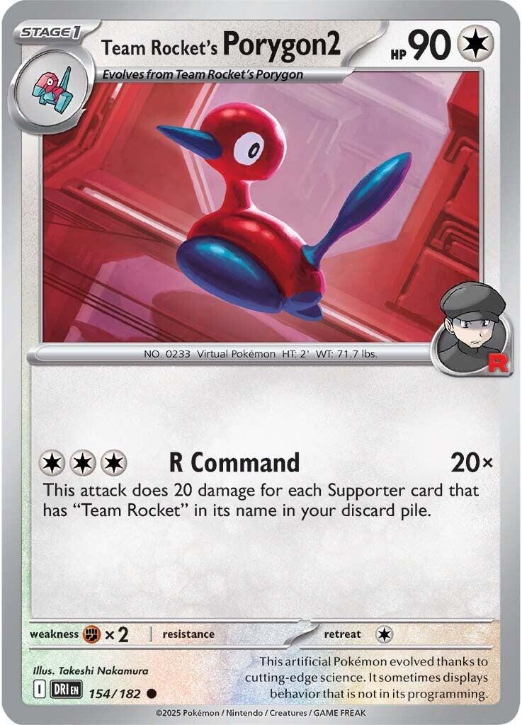 Team Rocket's Porygon2 (154/182) [Scarlet & Violet: Destined Rivals] | Shuffle n Cut Hobbies & Games