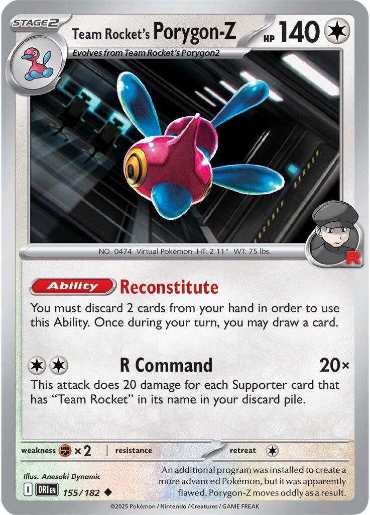 Team Rocket's Porygon-Z (155/182) [Scarlet & Violet: Destined Rivals] | Shuffle n Cut Hobbies & Games