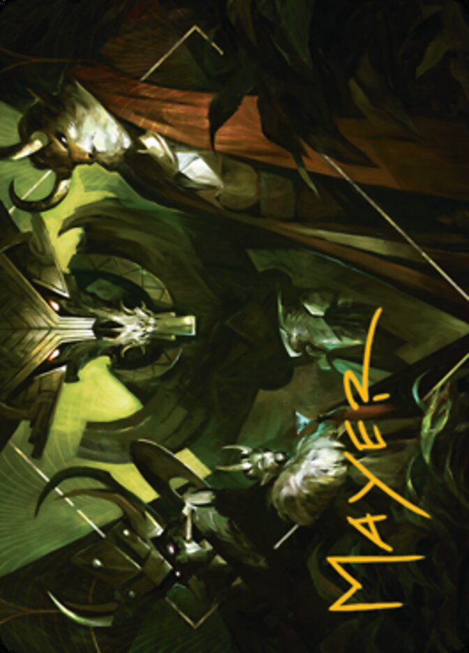 Meeting of the Five Art Card (Gold-Stamped Signature) [Streets of New Capenna Art Series] | Shuffle n Cut Hobbies & Games