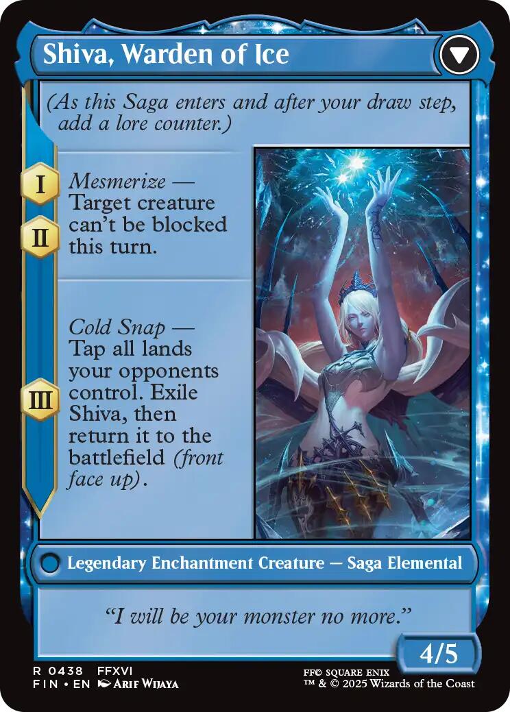 Jill, Shiva's Dominant // Shiva, Warden of Ice (Extended Art) [FINAL FANTASY] | Shuffle n Cut Hobbies & Games