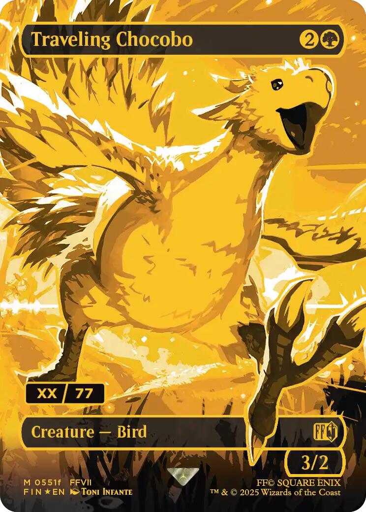 Traveling Chocobo (Borderless) (Serial Numbered) [FINAL FANTASY] | Shuffle n Cut Hobbies & Games
