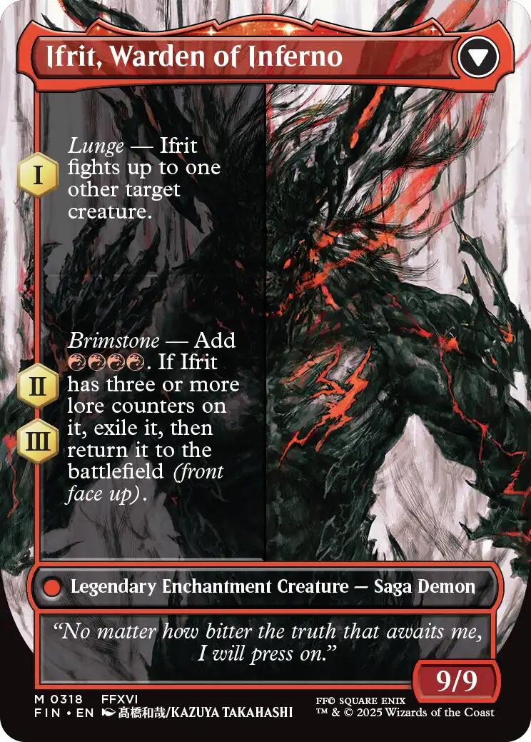 Clive, Ifrit's Dominant // Ifrit, Warden of Inferno (Borderless) (0318) [FINAL FANTASY] | Shuffle n Cut Hobbies & Games