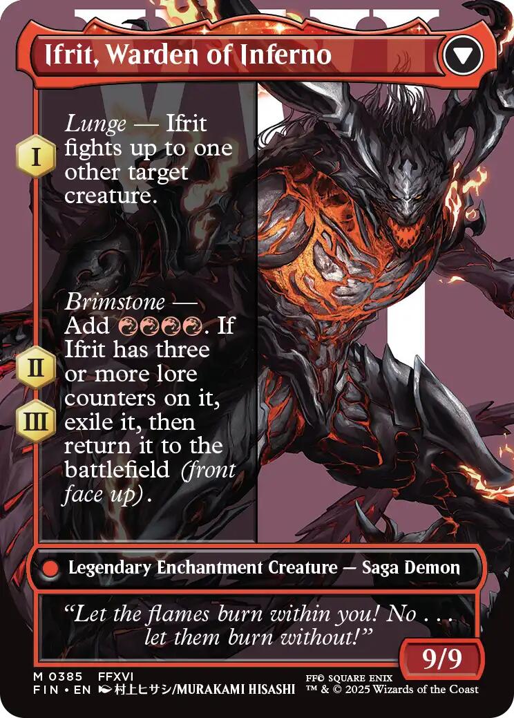 Clive, Ifrit's Dominant // Ifrit, Warden of Inferno (Borderless) (0385) [FINAL FANTASY] | Shuffle n Cut Hobbies & Games