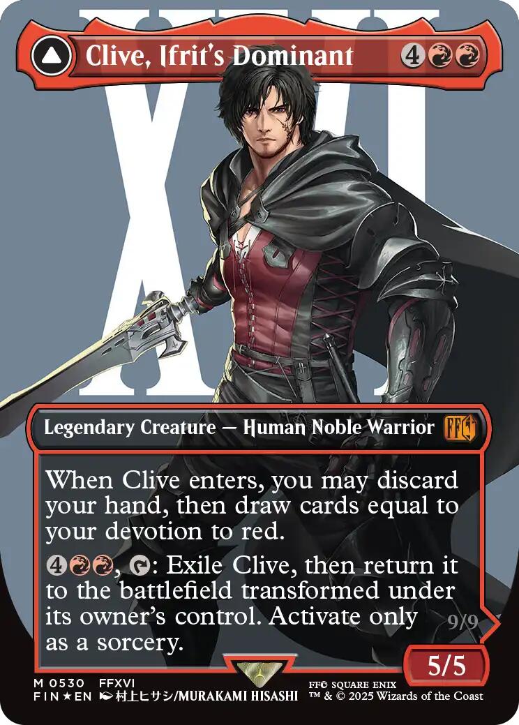 Clive, Ifrit's Dominant // Ifrit, Warden of Inferno (Borderless) (Surge Foil) [FINAL FANTASY] | Shuffle n Cut Hobbies & Games