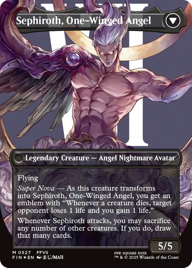 Sephiroth, Fabled SOLDIER // Sephiroth, One-Winged Angel (Borderless) (Surge Foil) [FINAL FANTASY] | Shuffle n Cut Hobbies & Games