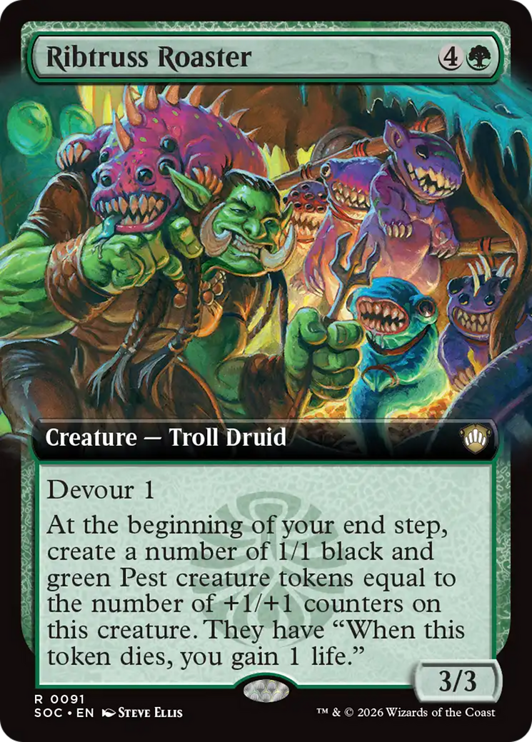 Ribtruss Roaster (Extended Art) [Secrets of Strixhaven Commander] | Shuffle n Cut Hobbies & Games