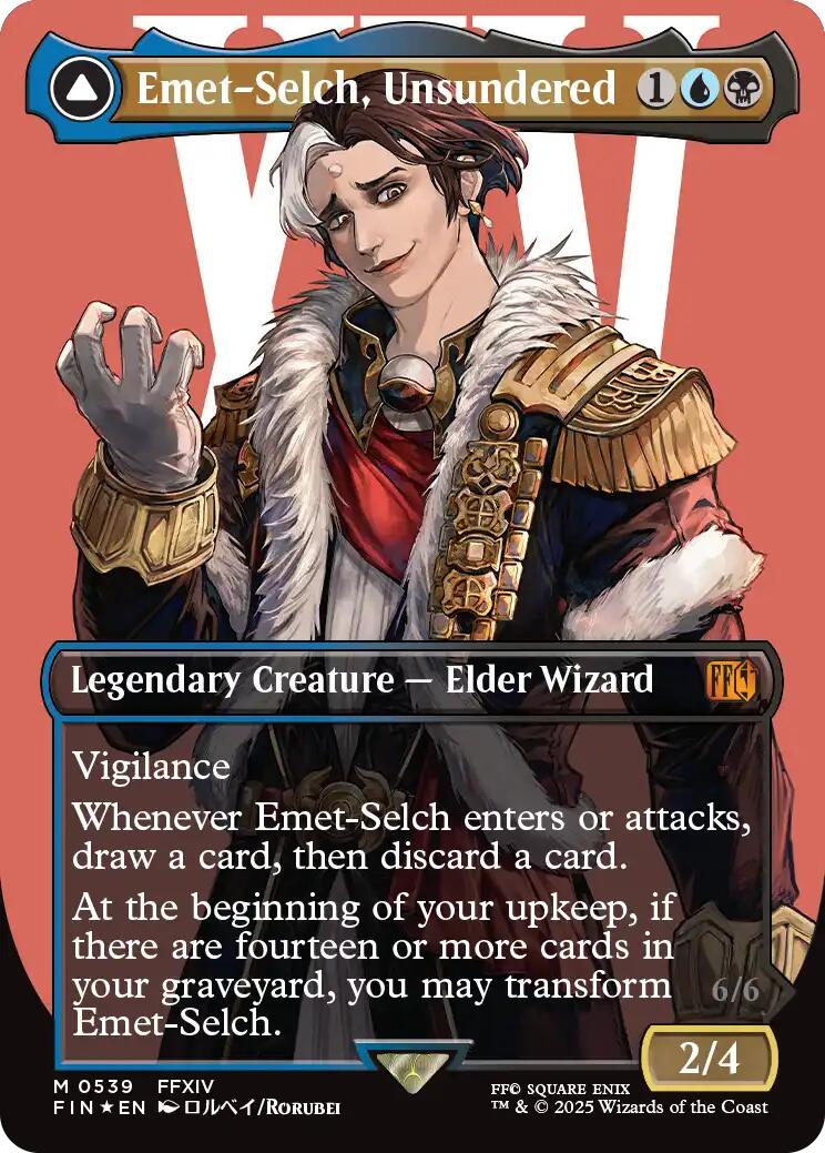 Emet-Selch, Unsundered // Hades, Sorcerer of Eld (Borderless) (Surge Foil) [FINAL FANTASY] | Shuffle n Cut Hobbies & Games