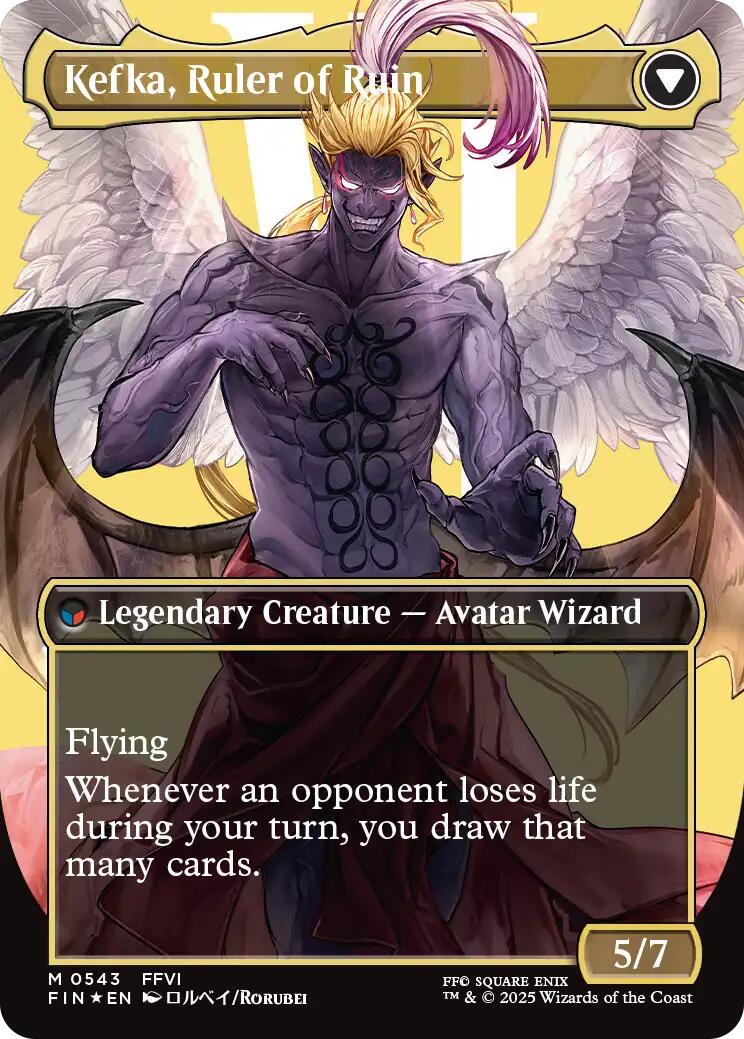 Kefka, Court Mage // Kefka, Ruler of Ruin (Borderless) (Surge Foil) [FINAL FANTASY] | Shuffle n Cut Hobbies & Games