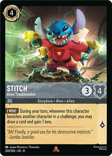 Stitch - Alien Troublemaker (200/204) [Reign of Jafar] | Shuffle n Cut Hobbies & Games