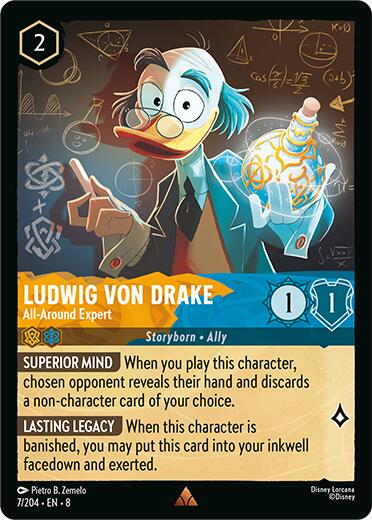 Ludwig Von Drake - All-Around Expert (7/204) [Reign of Jafar] | Shuffle n Cut Hobbies & Games
