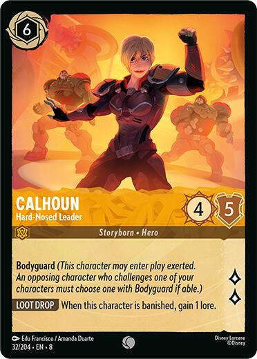 Calhoun - Hard-Nosed Leader (32/204) [Reign of Jafar] | Shuffle n Cut Hobbies & Games