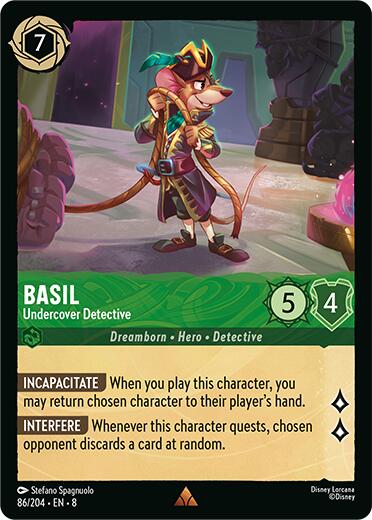 Basil - Undercover Detective (86/204) [Reign of Jafar] | Shuffle n Cut Hobbies & Games