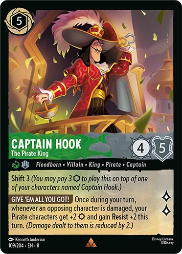 Captain Hook - The Pirate King (109/204) [Reign of Jafar] | Shuffle n Cut Hobbies & Games