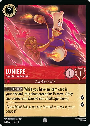 Lumiere - Nimble Candelabra (128/204) [Reign of Jafar] | Shuffle n Cut Hobbies & Games