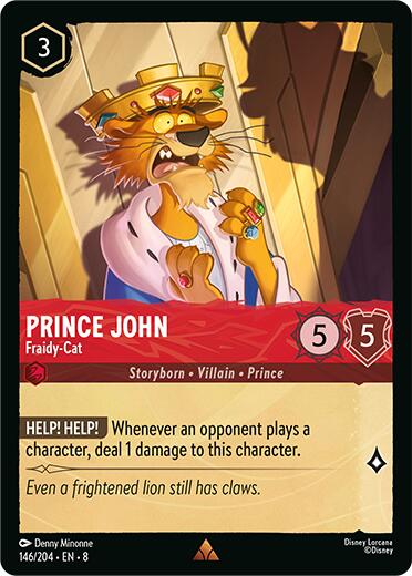 Prince John - Fraidy-Cat (146/204) [Reign of Jafar] | Shuffle n Cut Hobbies & Games