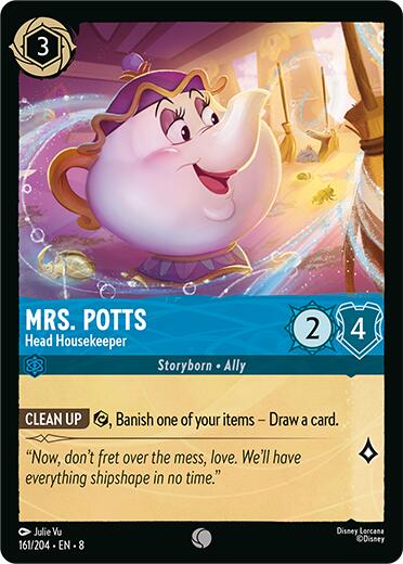 Mrs.Potts - Head Housekeeper (161/204) [Reign of Jafar] | Shuffle n Cut Hobbies & Games