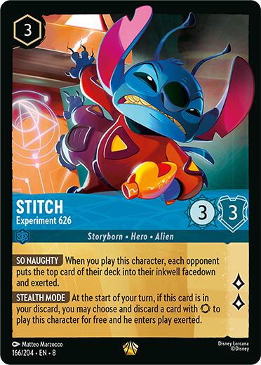 Stitch - Experiment 626 (166/204) [Reign of Jafar] | Shuffle n Cut Hobbies & Games