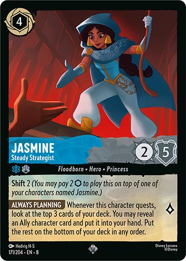 Jasmine - Steady Strategist (171/204) [Reign of Jafar] | Shuffle n Cut Hobbies & Games