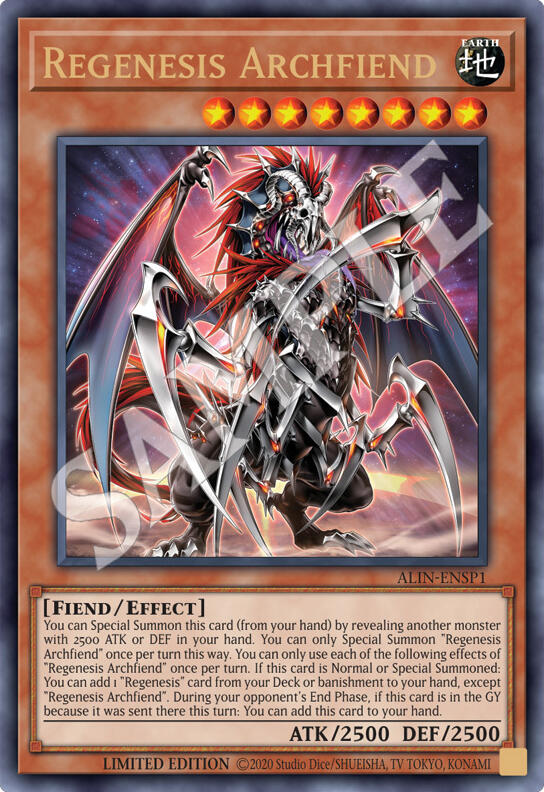 Regenesis Archfiend [ALIN-ENSP1] Ultra Rare | Shuffle n Cut Hobbies & Games