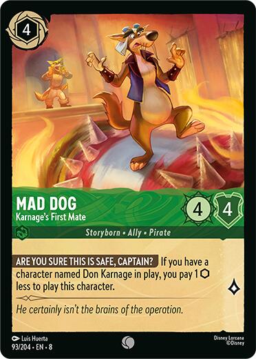 Mad Dog - Karnage's First Mate (93/204) [Reign of Jafar] | Shuffle n Cut Hobbies & Games