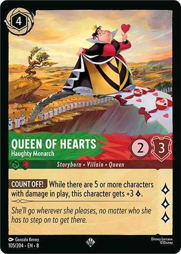 Queen of Hearts - Haughty Monarch (105/204) [Reign of Jafar] | Shuffle n Cut Hobbies & Games