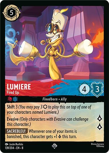 Lumiere - Fired Up (139/204) [Reign of Jafar] | Shuffle n Cut Hobbies & Games