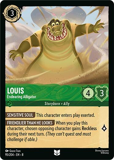 Louis - Endearing Alligator (95/204) [Reign of Jafar] | Shuffle n Cut Hobbies & Games