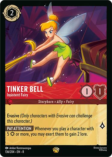 Tinker Bell - Insistent Fairy (136/204) [Reign of Jafar] | Shuffle n Cut Hobbies & Games