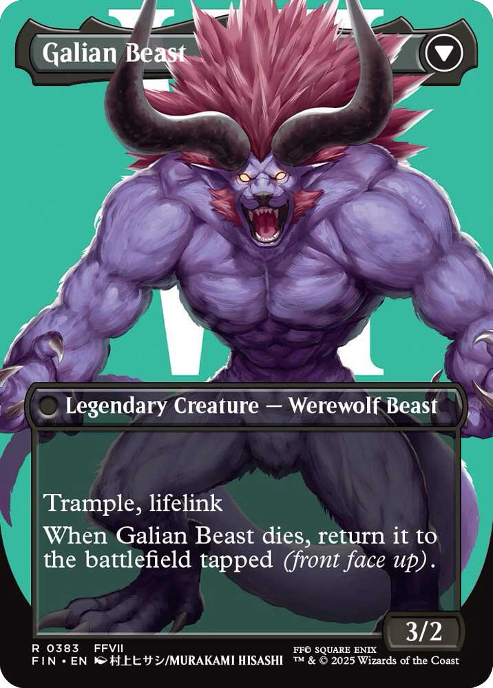 Vincent Valentine // Galian Beast (Borderless) [FINAL FANTASY] | Shuffle n Cut Hobbies & Games