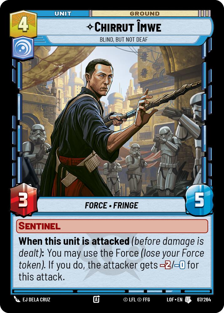 Chirrut Imwe - Blind, but not Deaf (67/264) (67/264) [Legends of the Force] | Shuffle n Cut Hobbies & Games