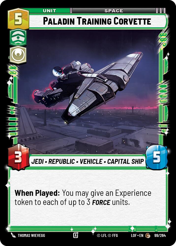 Paladin Training Corvette (99/264) (99/264) [Legends of the Force] | Shuffle n Cut Hobbies & Games