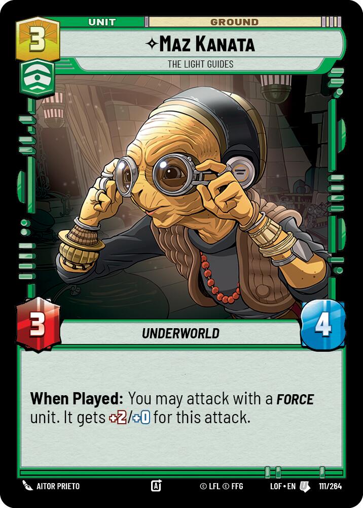Maz Kanata - The Light Guides (111/264) (111/264) [Legends of the Force] | Shuffle n Cut Hobbies & Games