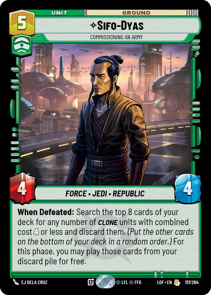 Sifo-Dyas - Commissioning An Army (117/264) (117/264) [Legends of the Force] | Shuffle n Cut Hobbies & Games