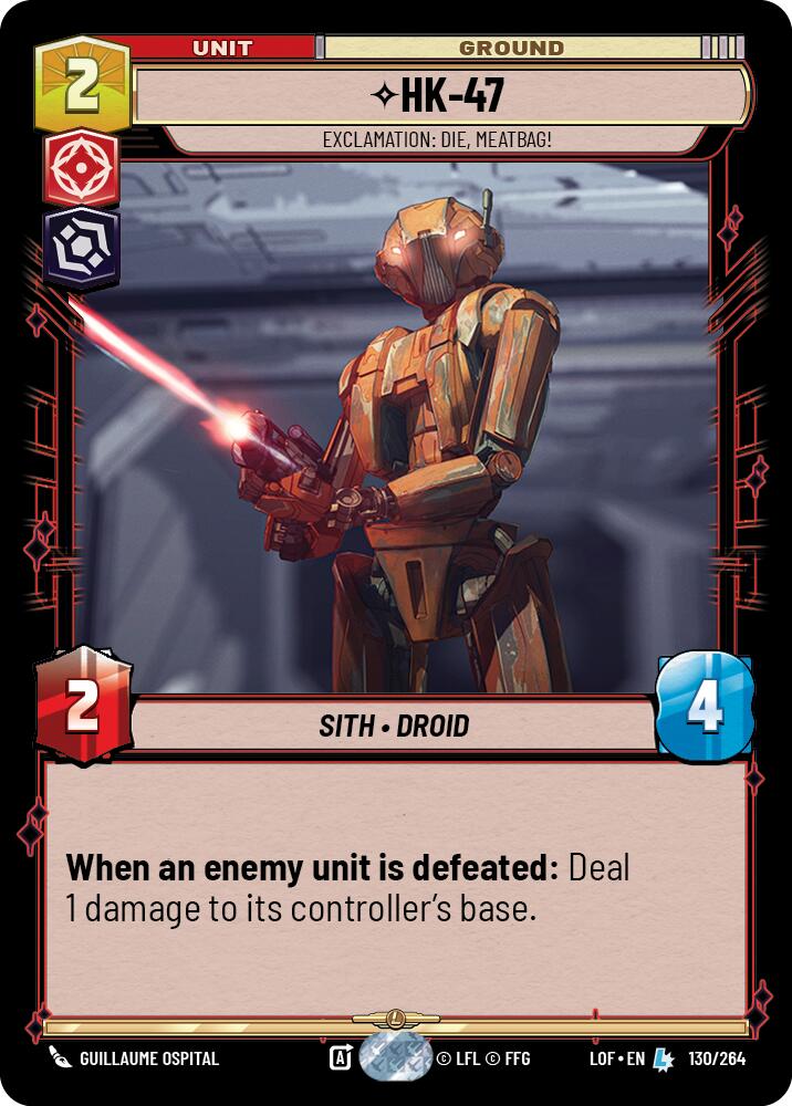 HK-47 - Exclamation: Die, Meatbag! (130/264) (130/264) [Legends of the Force] | Shuffle n Cut Hobbies & Games
