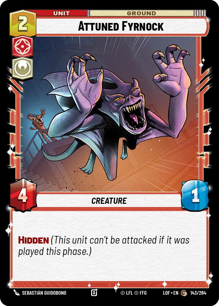 Attuned Fyrnock (143/264) (143/264) [Legends of the Force] | Shuffle n Cut Hobbies & Games
